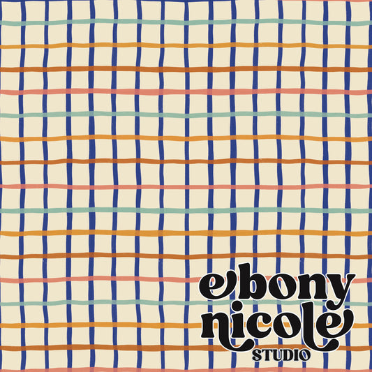 Plaid Seamless Pattern (Multi Color/Eggshell)