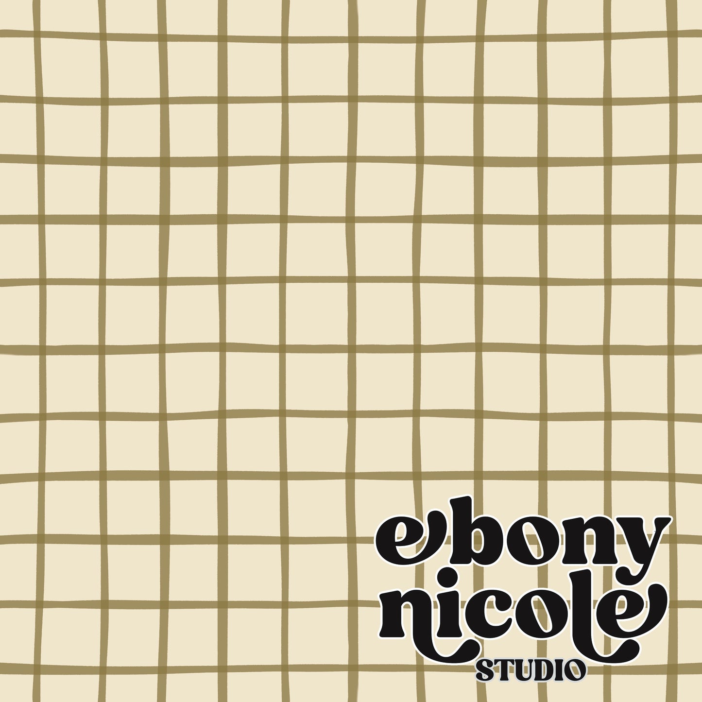 Plaid Seamless Pattern (Olive Green/Eggshell)