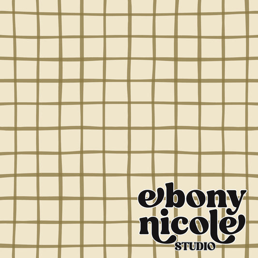 Plaid Seamless Pattern (Olive Green/Eggshell)