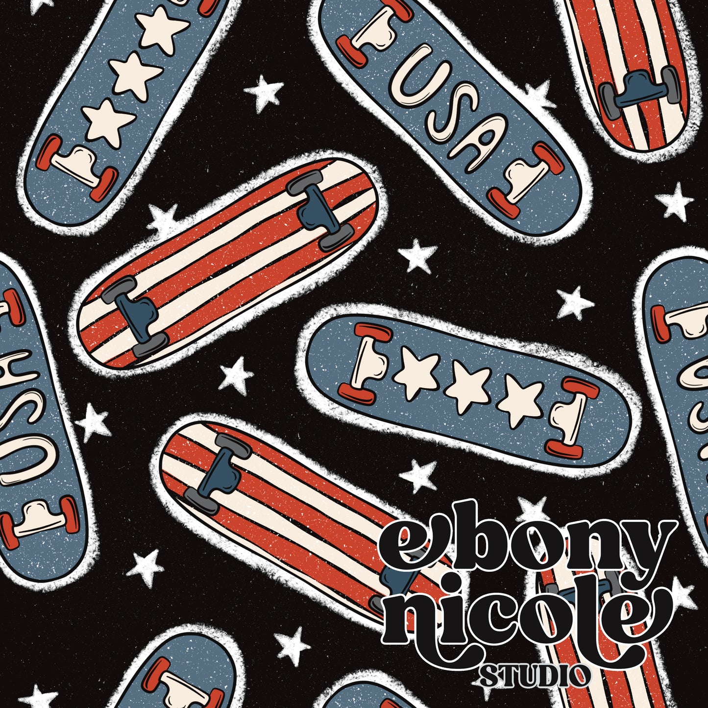 Fourth Of July Skateboard