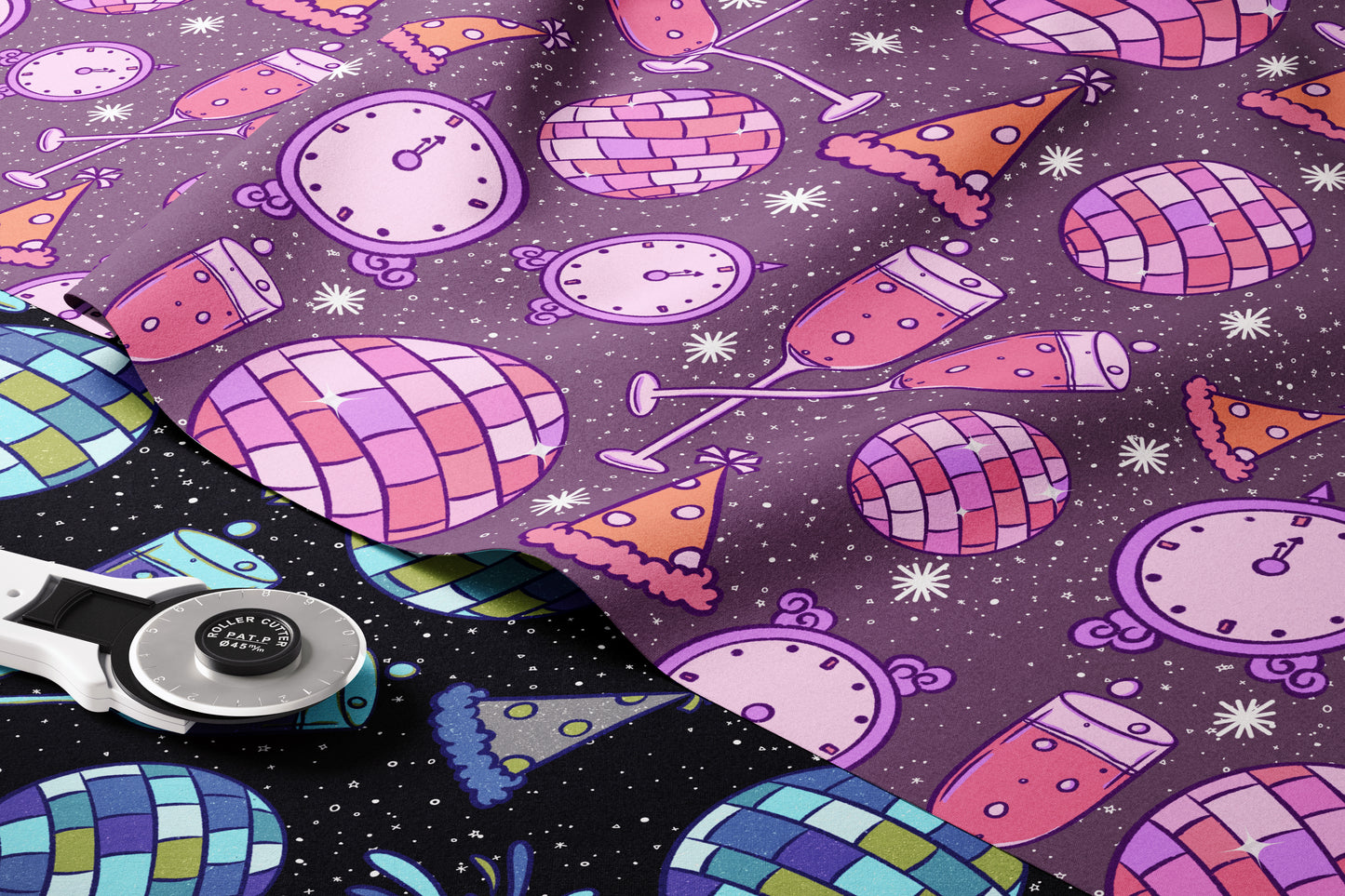 New Year Seamless Pattern - Light Purple