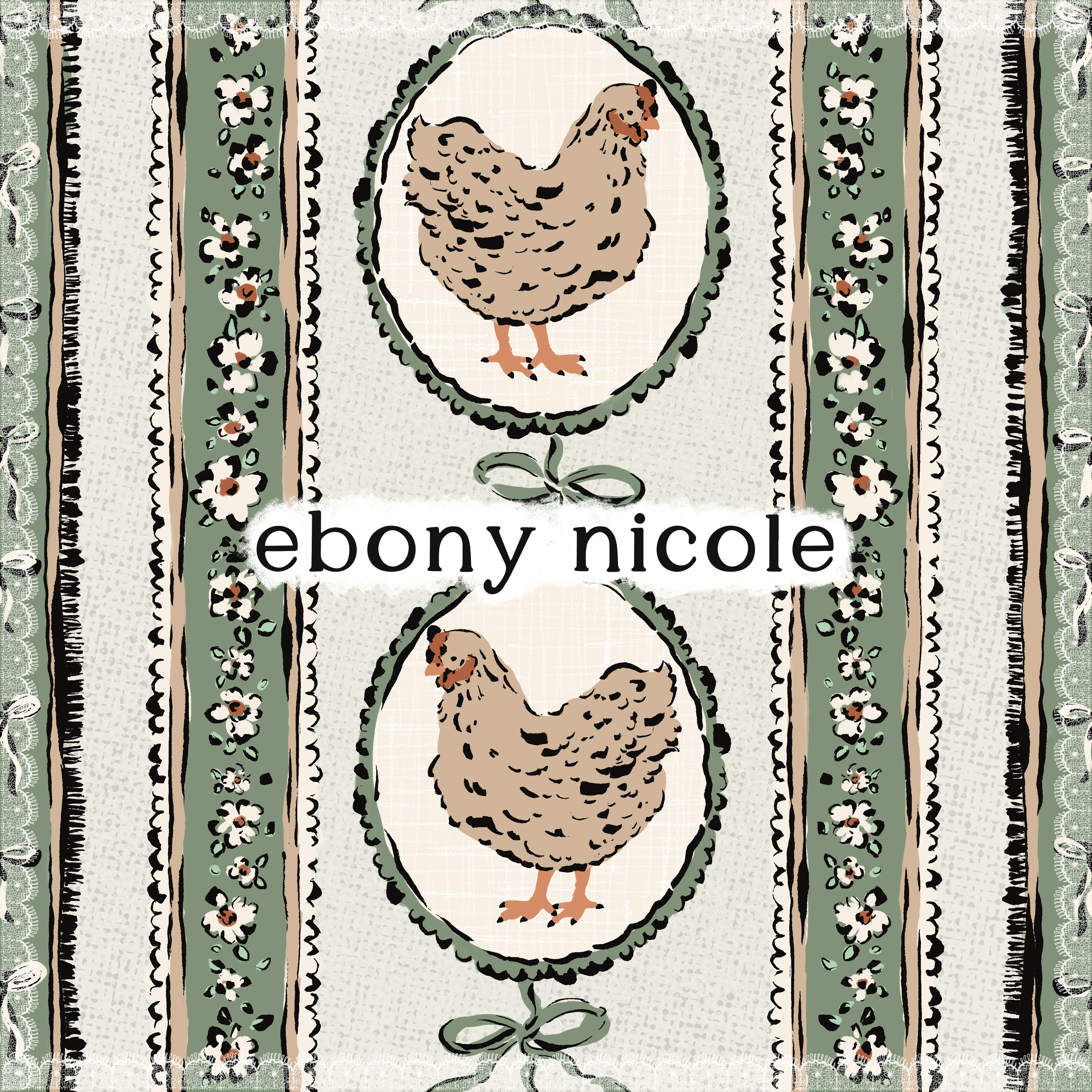 Heirloom Hen Stripe Sage