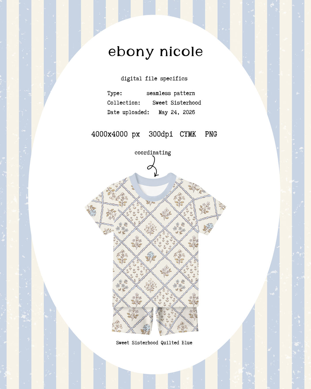 Sweet Sisterhood Stripe Blue
