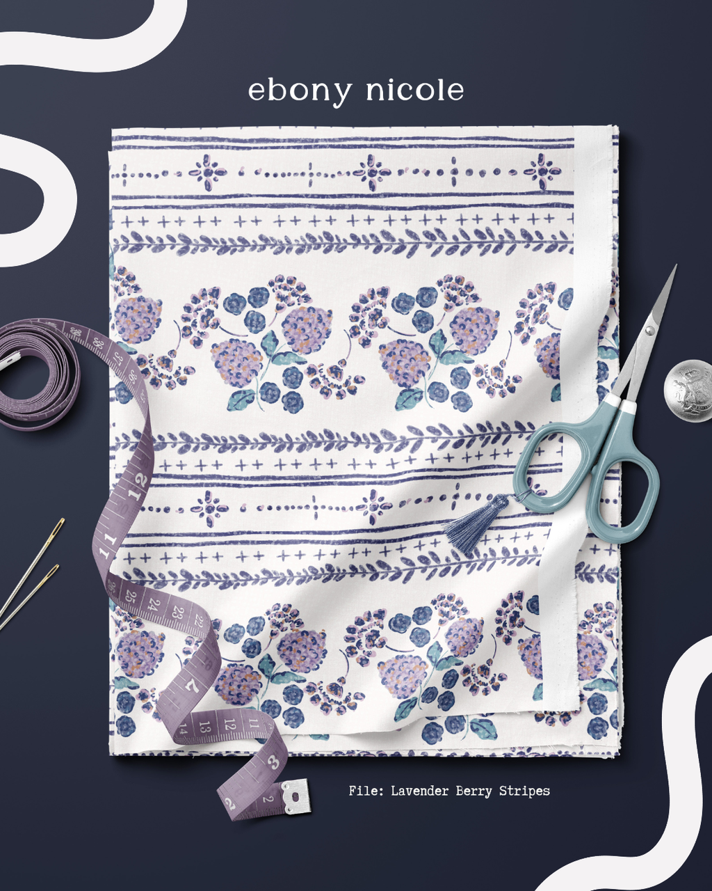 Lavender Berry Stripes