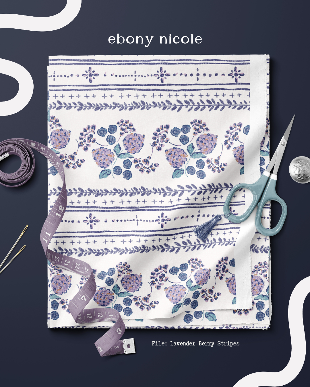 Lavender Berry Stripes