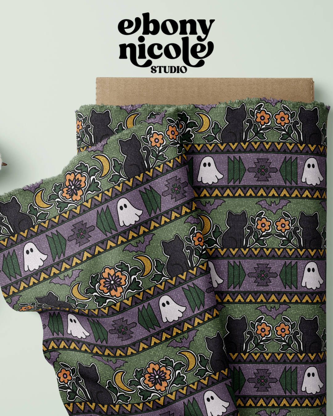 Sage Purple Folk Halloween