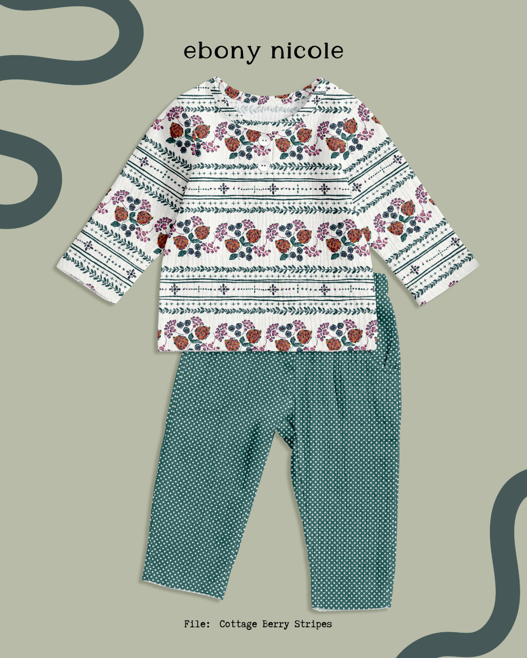 Cottage Berry Stripes