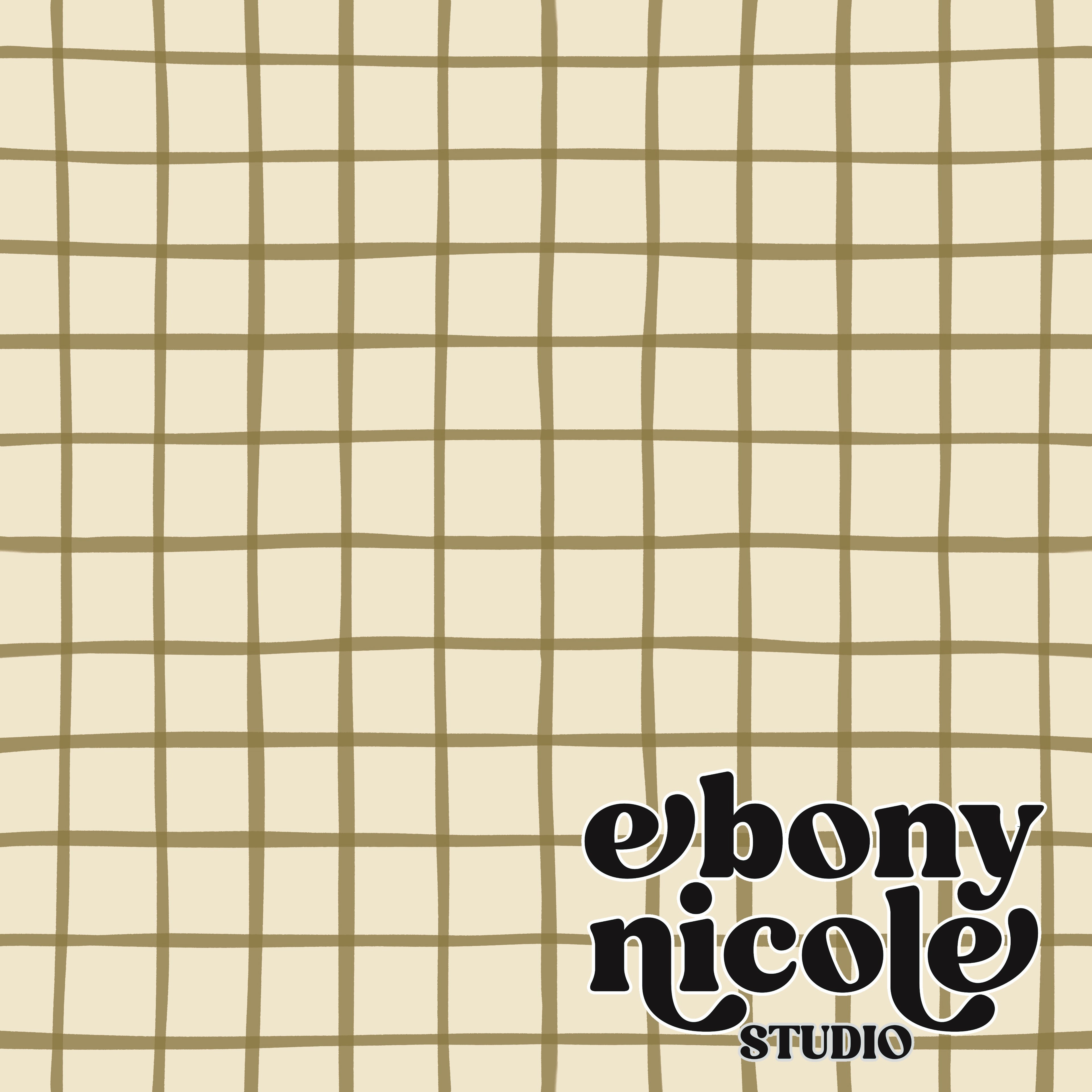 Plaid Seamless Pattern (Olive Green/Eggshell)