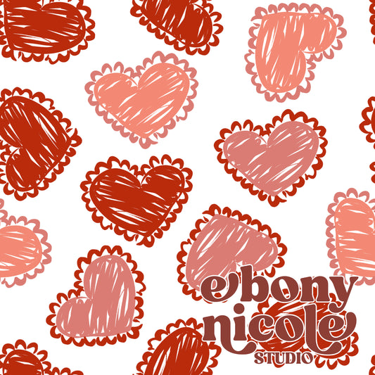 Vintage Vday Hearts