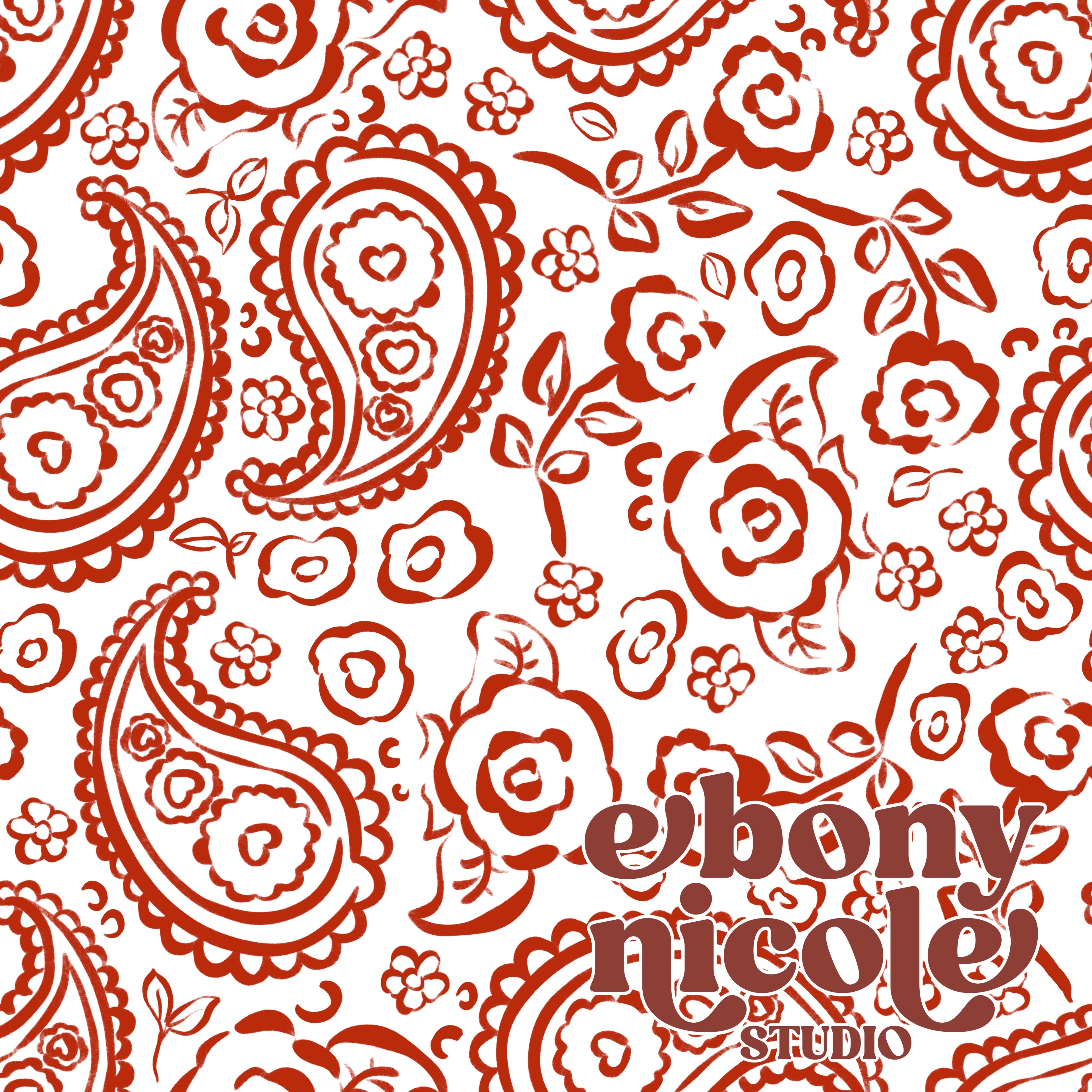 Vintage Valentine’s Paisley