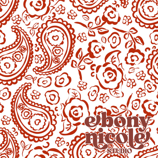 Vintage Valentine’s Paisley