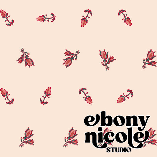 Rose Floral Seamless Pattern- Light Tan