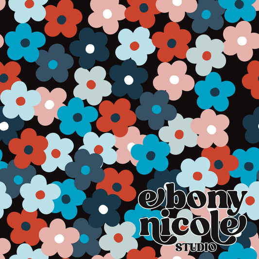 Red, White & Blue Floral