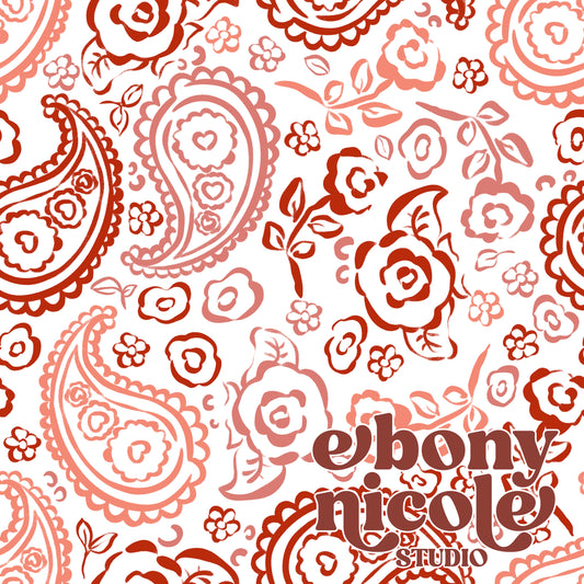 Vintage Valentine’s Paisley