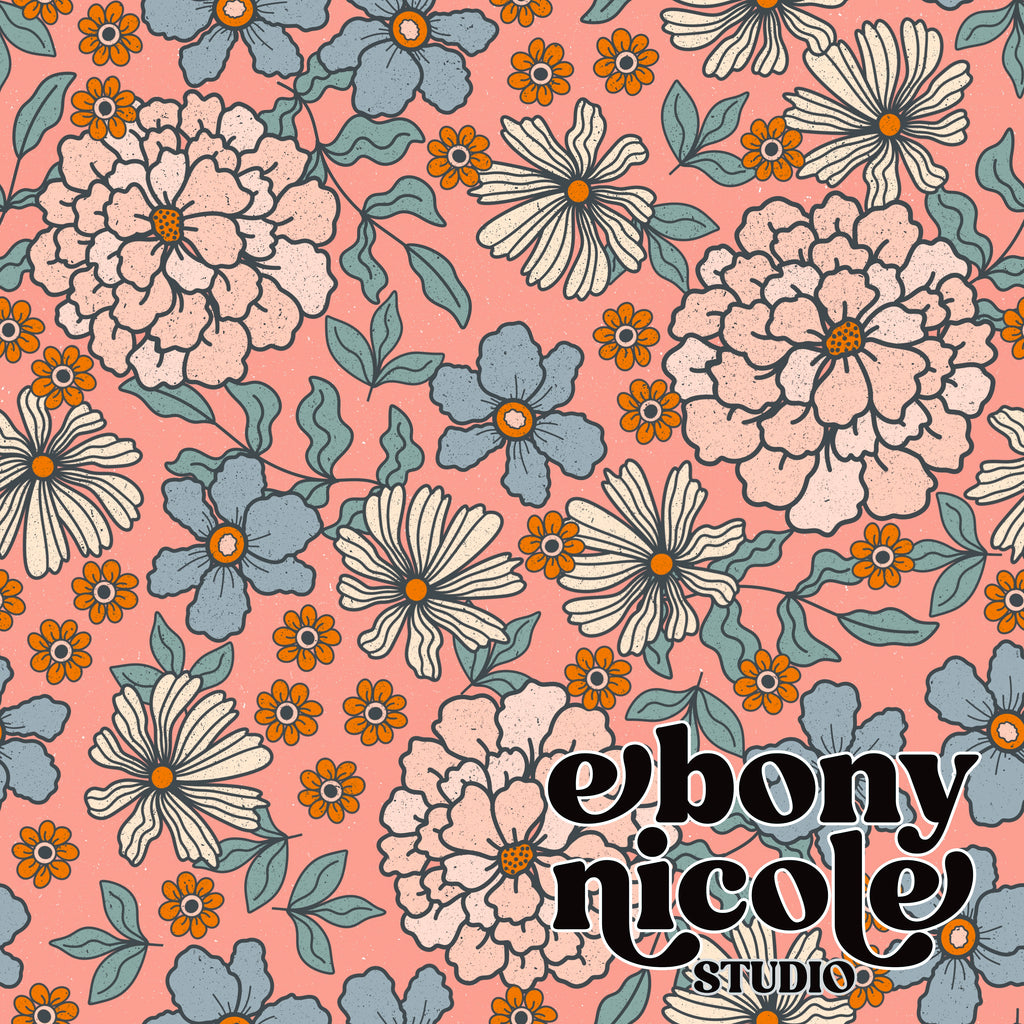 Blush Floral Garden Peach