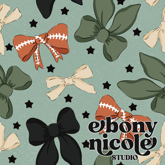 Football Variety Vintage Bow Seamless