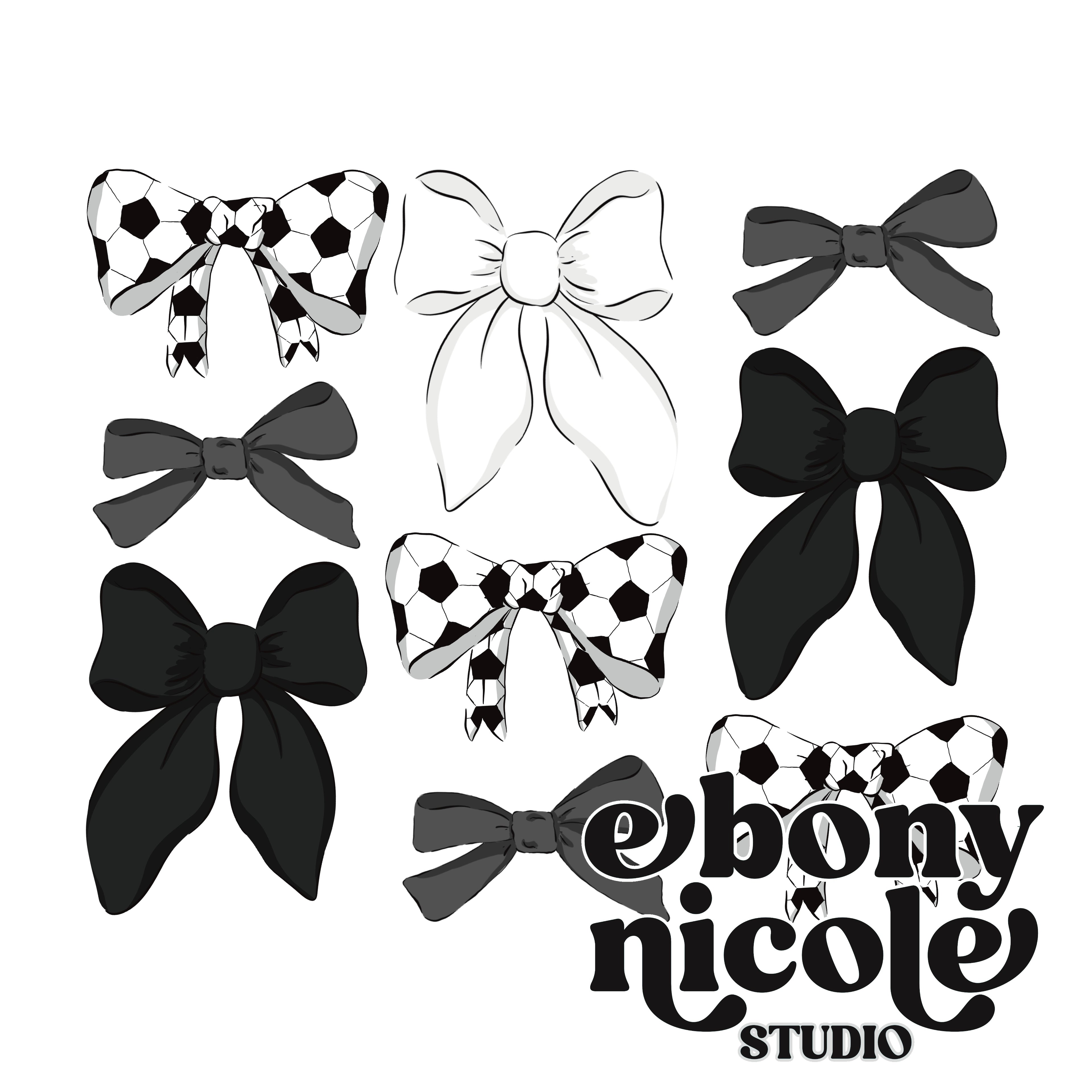 Soccer Variety Vintage Bow PNG