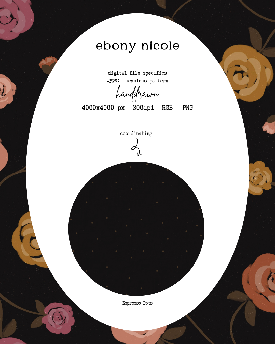 Moody Vintage Rose Floral