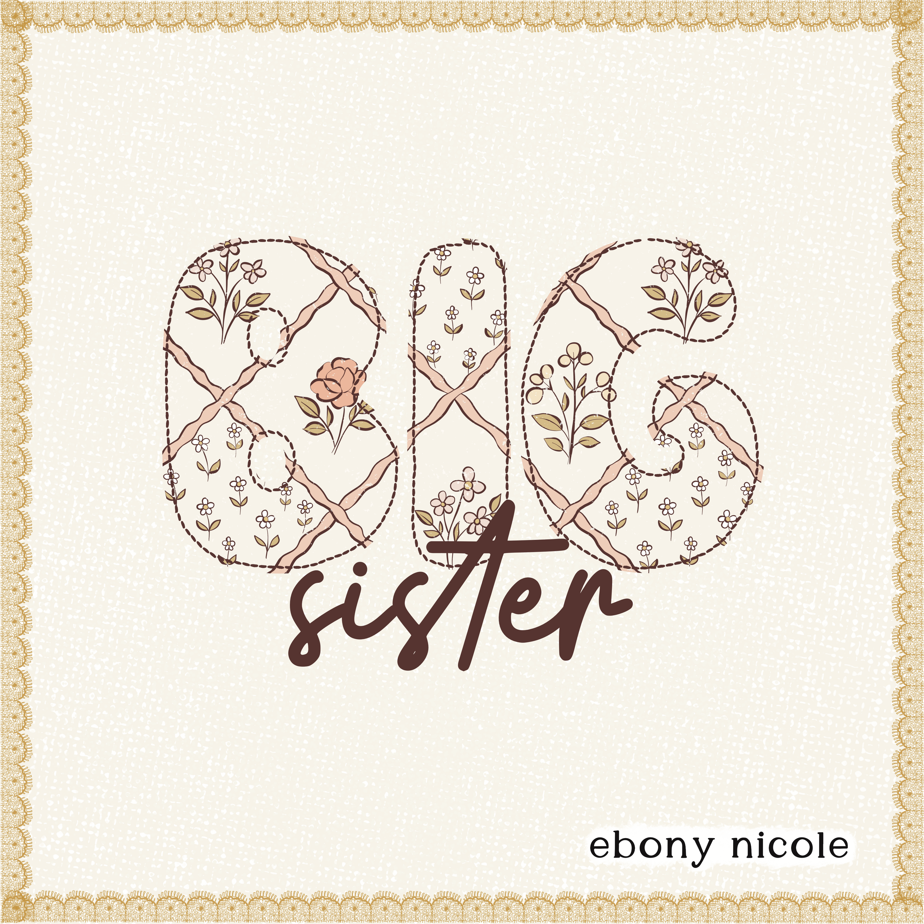 Sweet Sisterhood Big Sister Orange PNG