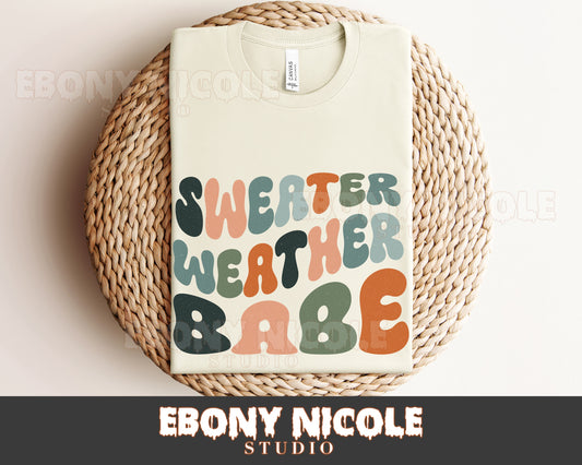Sweater Weather Babe PNG