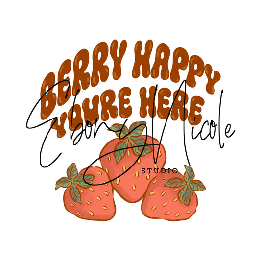 Berry Happy You’re Here PNG