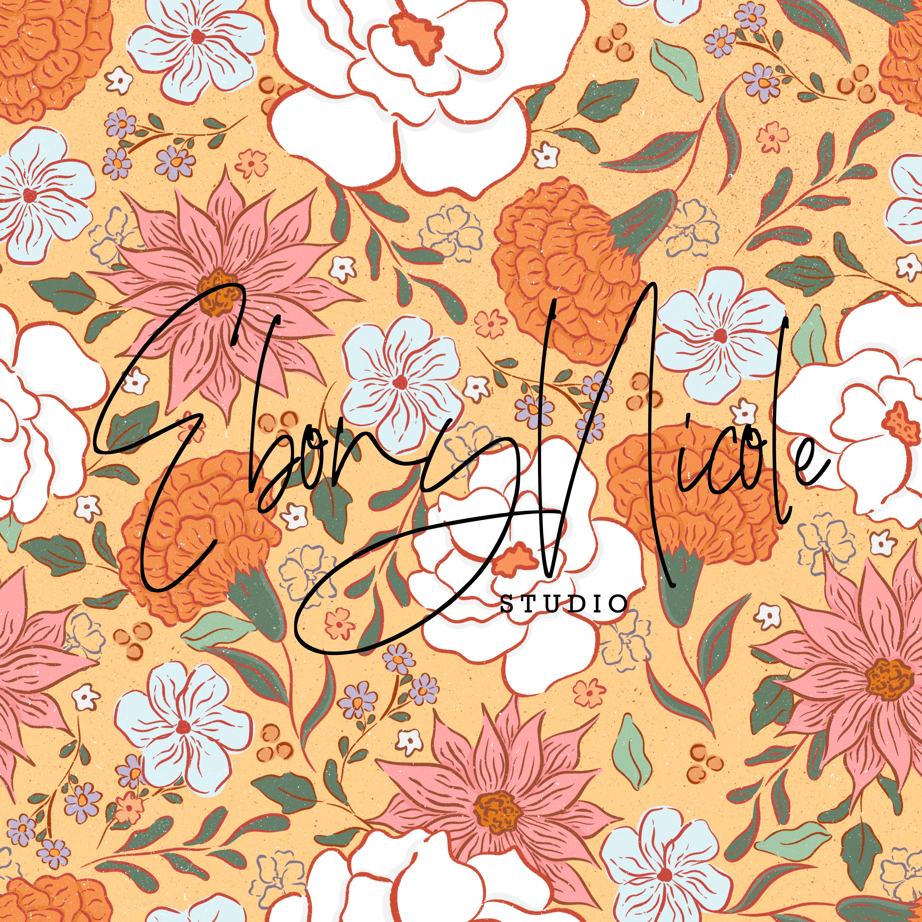 Springtime Folk Floral Yellow